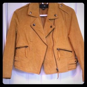 Small suede camel jacket.